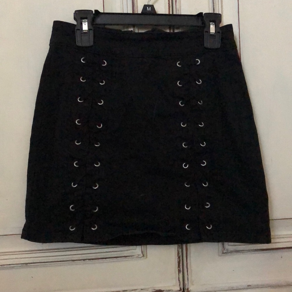 Black mini skirt